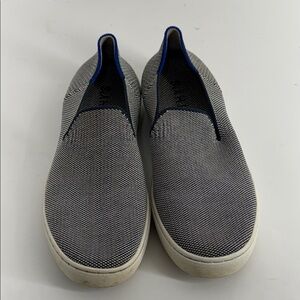 Rothys The Original Sneaker Anchor Knit Blue Womens Size 7.5 Casual Slip On